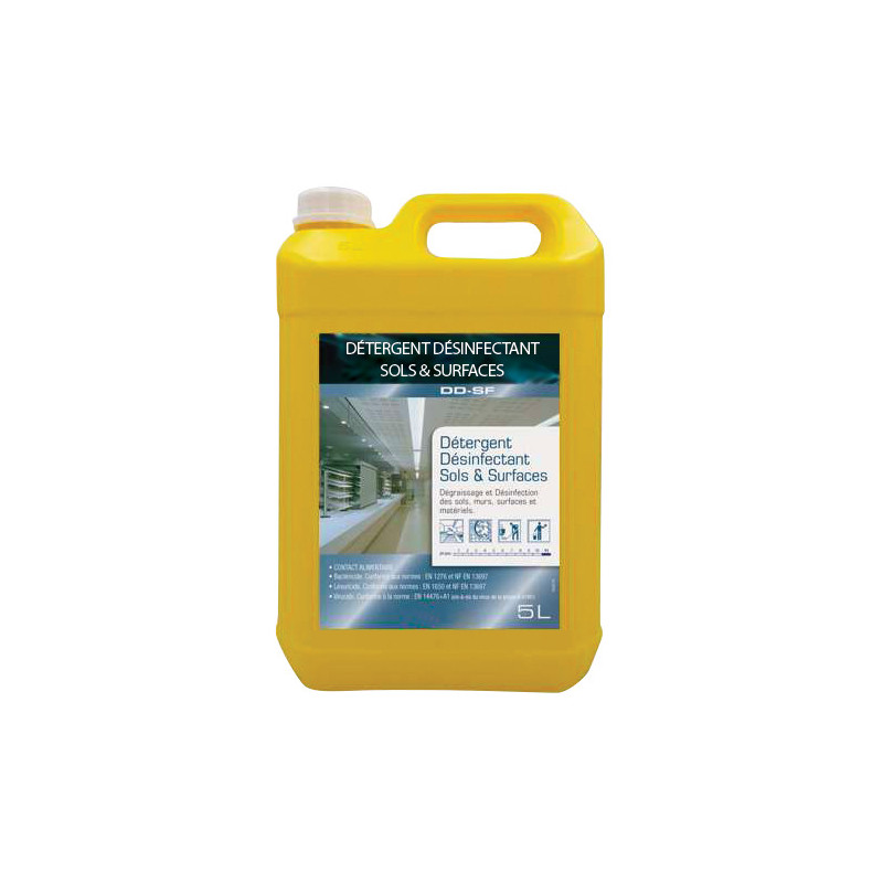 Détergent désinfectant sols et surfaces 5 L usage professionnel