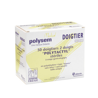 Doigtiers 2 doigts stériles Didactic, boîte de 50