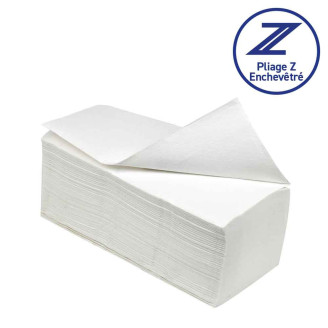Essuie-mains en Z 150 formats pure ouate 2 plis Ecolabel