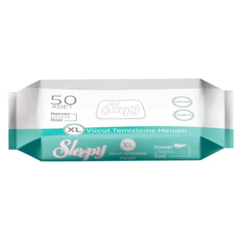Lingettes adulte Sensitive XL SLEEPY peaux sensibles 50 Lingettes adulte Sensitive XL SLEEPY peaux sensibles 50