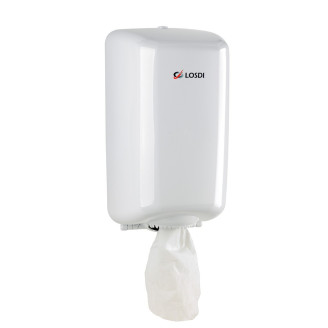 Distributeur essuie-tout mini bobine LOSDI, blanc