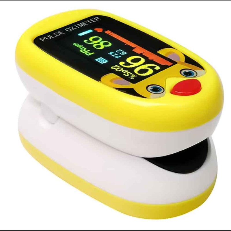 Oxymètre pédiatrique PulseKids rechargeable, jaune