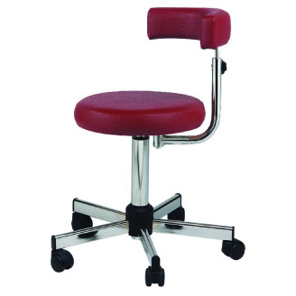 Tabouret médical M1 VOG assise 70 mm dossier rotatoire