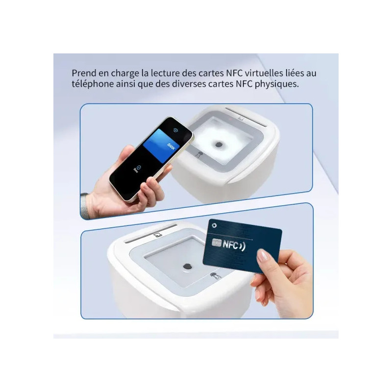 Lecteur carte Vitale Connect A800 bi-fente USB 4-en-1 Lecteur carte Vitale Connect A800 bi-fente USB 4-en-1
