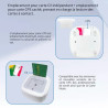 Lecteur carte Vitale Connect A800 bi-fente USB 4-en-1 Lecteur carte Vitale Connect A800 bi-fente USB 4-en-1