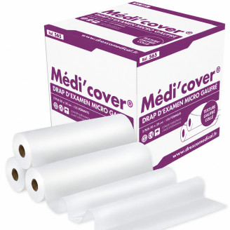 Draps d'examen micro-gaufrés 2 plis, colis de 9