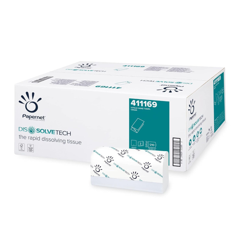 Essuie- mains en Z pure ouate 20 x 24 cm - Colis de 4000