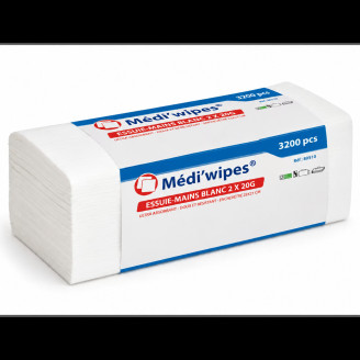 Essuie-mains Medi'wipes Mediclinic pliage W, 3200