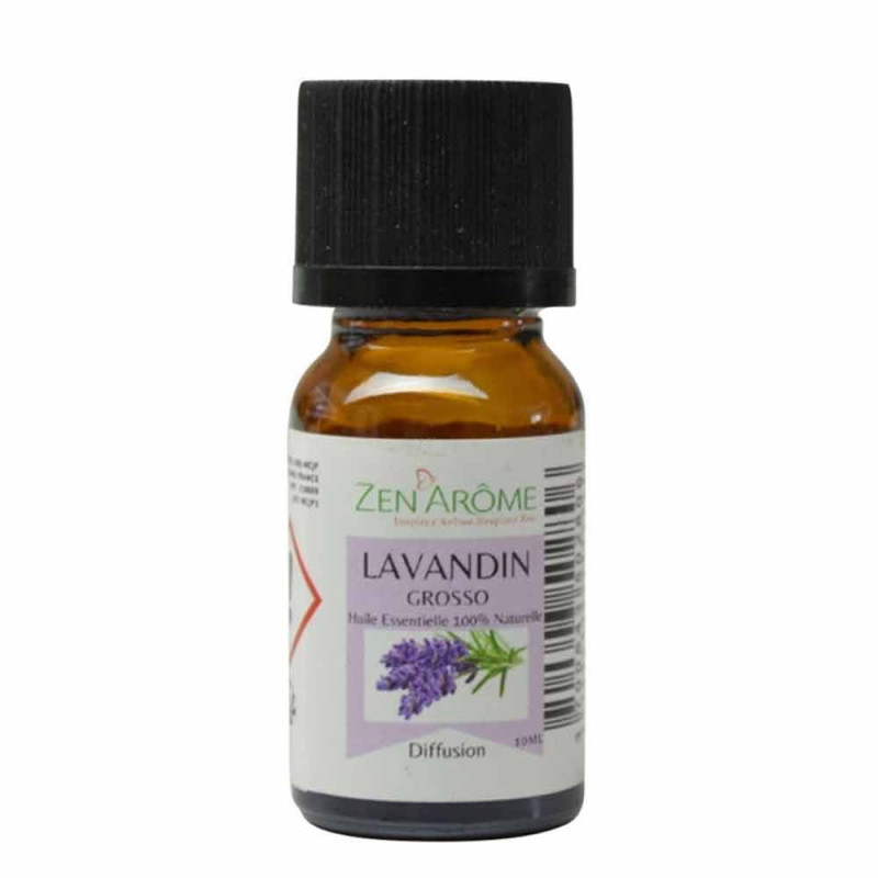 Lavandin Grosso bio, huile essentielle 10 ml stop-goutte Lavandin Grosso bio, huile essentielle 10 ml stop-goutte