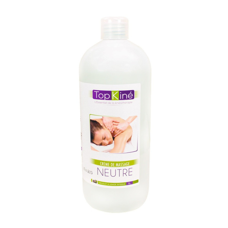 Crème de massage neutre Top'Kine sans paraben, flacon 1 L