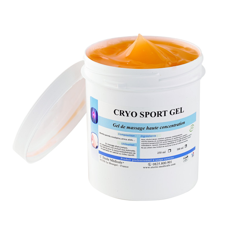 Gel froid Cryoline Sport Étoile Médicale, pot de 500 ml Gel froid Cryoline Sport Étoile Médicale, pot de 500 ml
