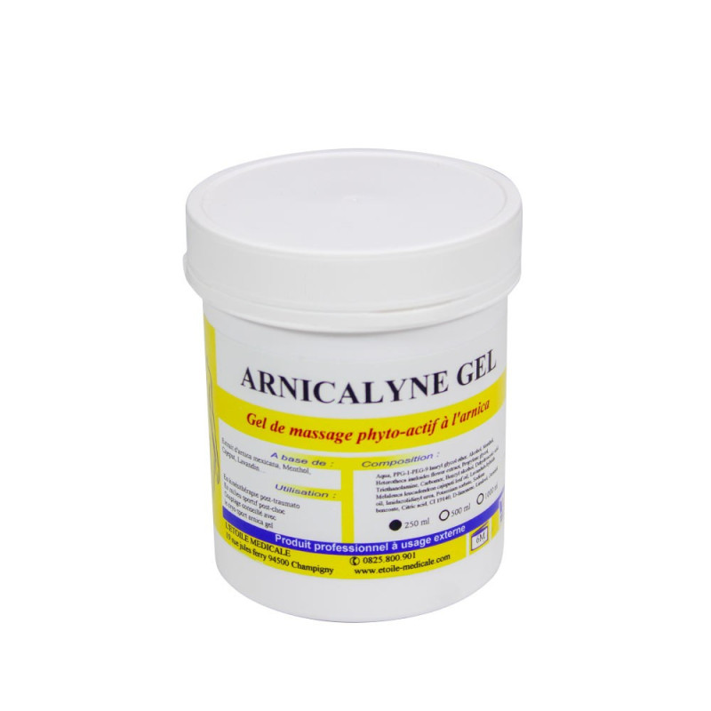 Gel Arnicalyne Étoile Médicale effet fraîcheur, pot 250 ml Gel Arnicalyne Étoile Médicale effet fraîcheur, pot 250 ml