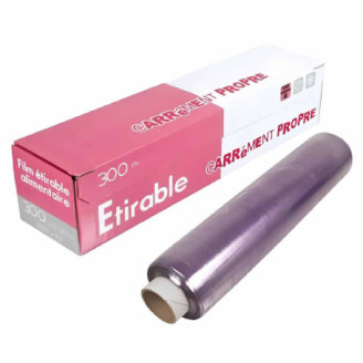 Film étirable alimentaire auto-adhérent 30 cm x 300 m