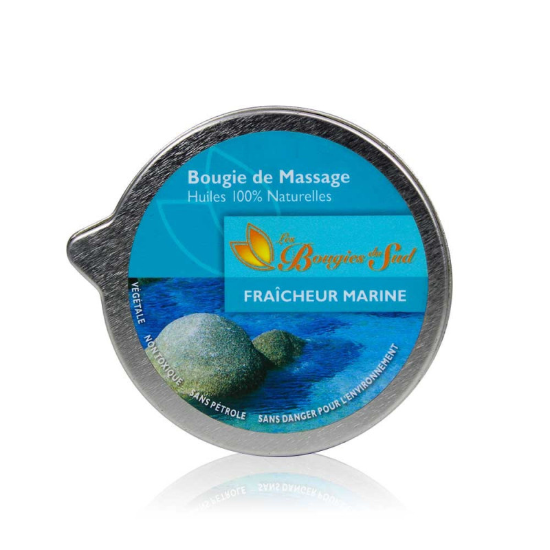 Bougie de massage fraîcheur marine, huiles naturelles, 160 g Bougie de massage fraîcheur marine, huiles naturelles, 160 g