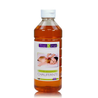 Huile chauffante polyvalente Top'Kine, flacon pompe 500 ml