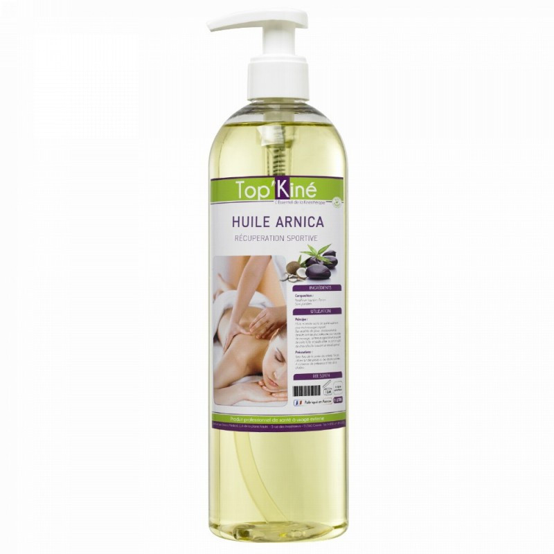 Huile de massage Arnica Top'Kine effet chauffant, 500 ml Huile de massage Arnica Top'Kine effet chauffant, 500 ml