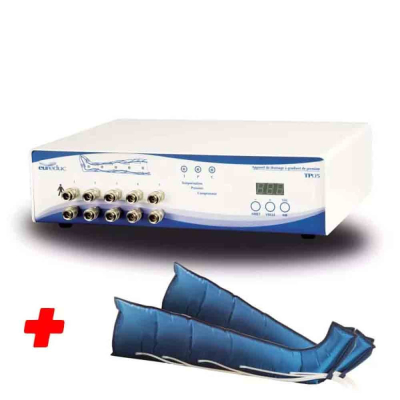 Pressothérapie Eureduc TP05, bottes 5 étages et 50 gaines