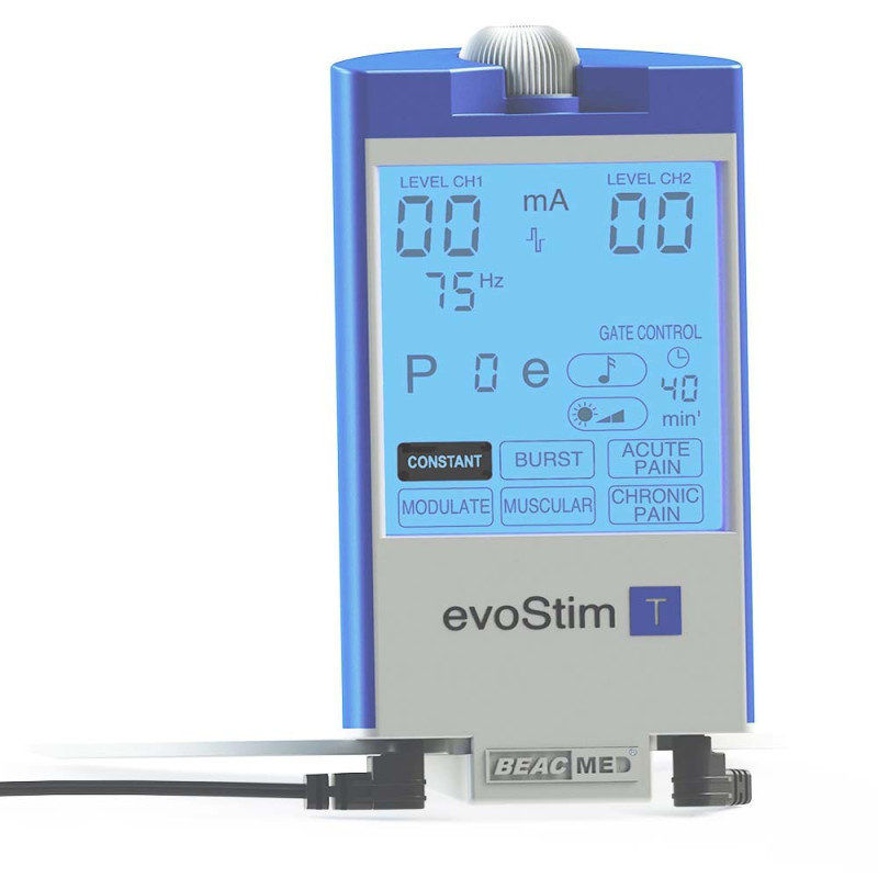 Électrostimulateur Evostim T 2 voies TENS et NMS Électrostimulateur Evostim T 2 voies TENS et NMS