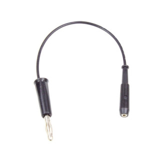 Câble électrothérapie 15 cm, femelle 2 mm vers mâle 4 mm