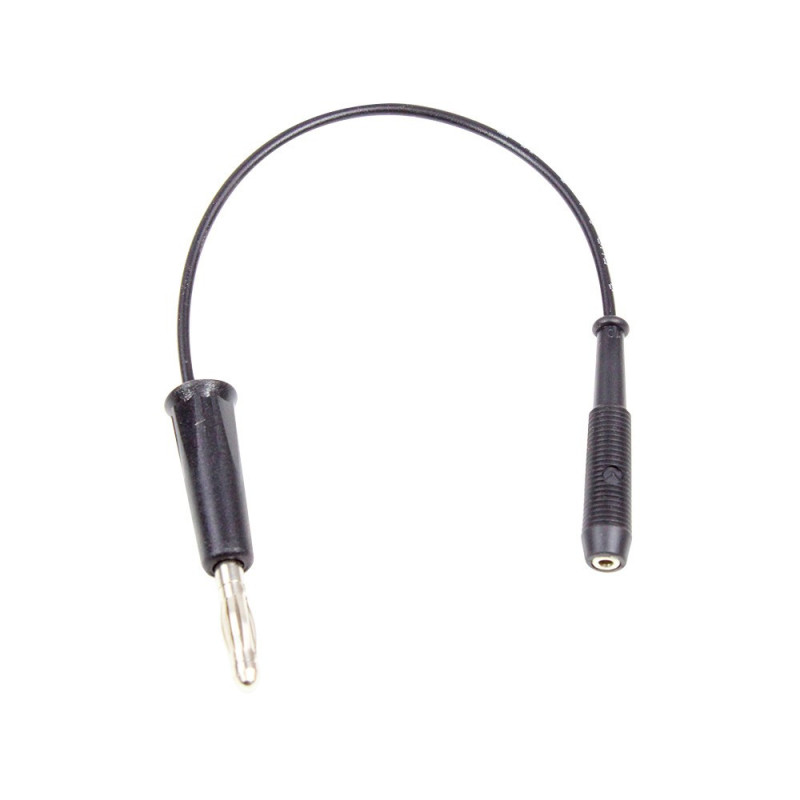 Câble électrothérapie 15 cm, femelle 2 mm vers mâle 4 mm Câble électrothérapie 15 cm, femelle 2 mm vers mâle 4 mm