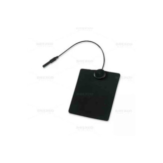 Électrodes silicone carbonée Chamex à fiche mâle, lot de 2
