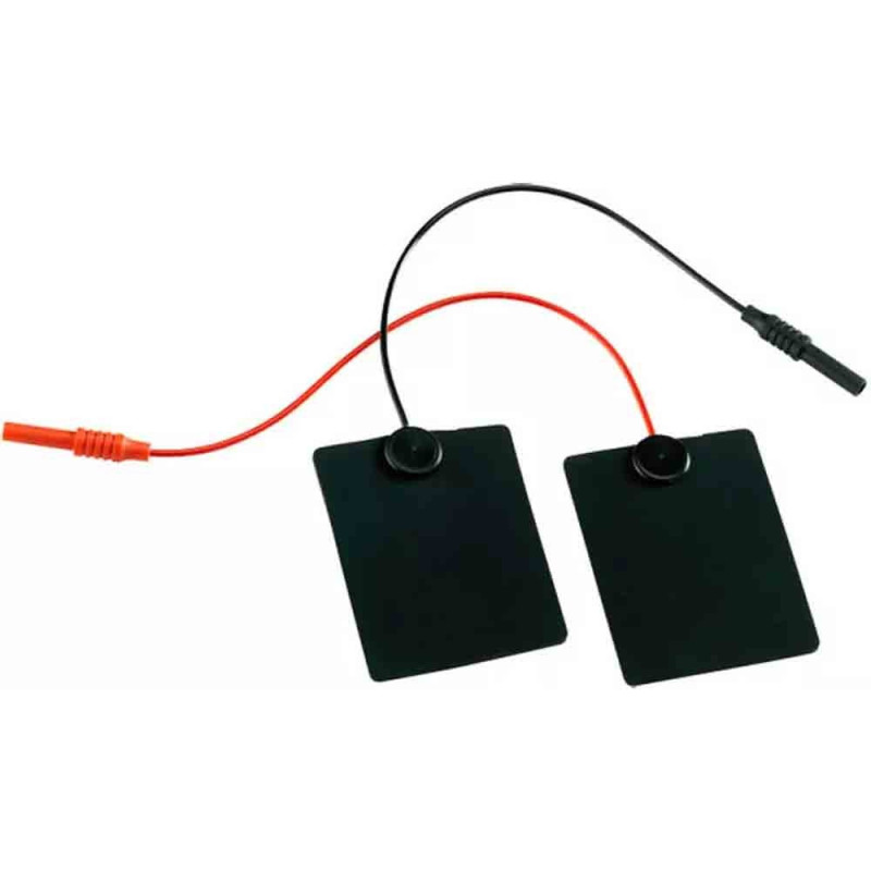 Électrodes silicone carbonée Chamex femelles 4 mm, lot de 2