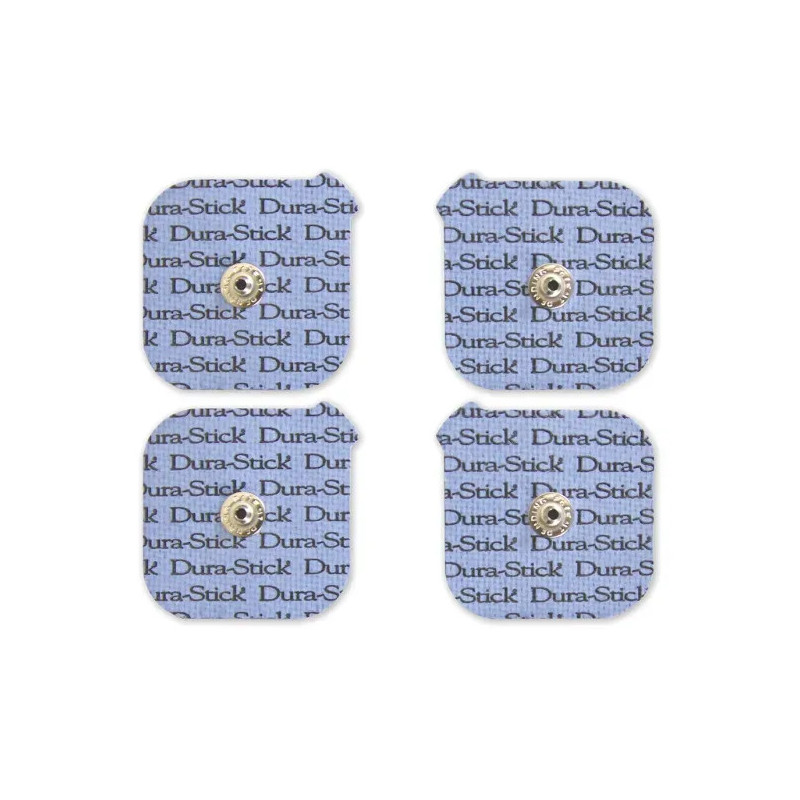 Électrodes Dura-Stick Plus 50 x 50 mm à snap, sachet de 4