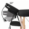 Table de massage pliante Mediclinic Alpha Wood, noire Table de massage pliante Mediclinic Alpha Wood, noire