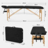 Table de massage pliante Mediclinic Alpha Wood, noire Table de massage pliante Mediclinic Alpha Wood, noire