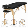 Table de massage pliante Mediclinic Alpha Wood, noire Table de massage pliante Mediclinic Alpha Wood, noire