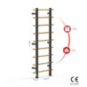 Espalier mural Care bois et métal, 9 barreaux Espalier mural Care bois et métal, 9 barreaux