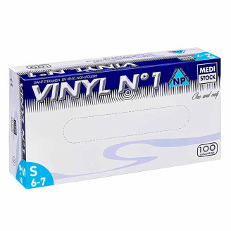 Gants d'examen vinyle non poudrés Medistock - boîte de 100