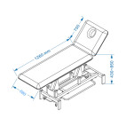 Divan d'examen Delta 55 2 plans MEDICLINIC avec tabouret