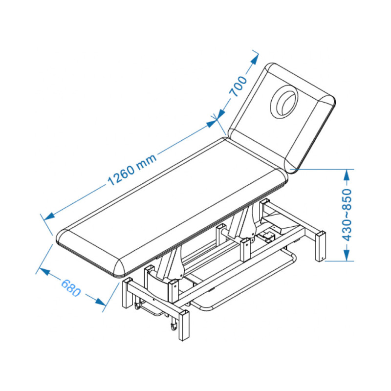 Divan d'examen Delta 55 2 plans MEDICLINIC avec tabouret
