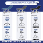 Divan d'examen Delta 55 2 plans MEDICLINIC avec tabouret