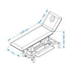 Divan d'examen électrique 2 sections MEDICLINIC avec tabouret