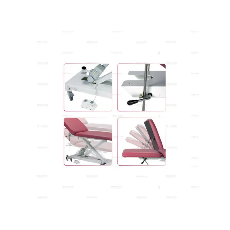 Divan d'examen électrique 2 sections MEDICLINIC avec tabouret