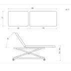 Divan d'examen électrique 2 sections MEDICLINIC avec tabouret
