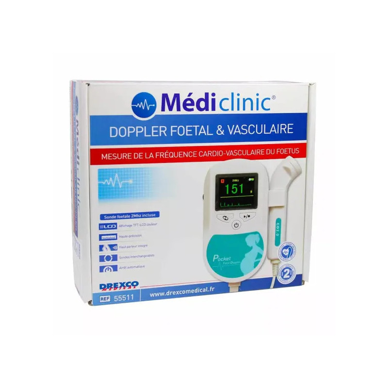 Doppler foetal Mediclinic écran LCD couleur autonome