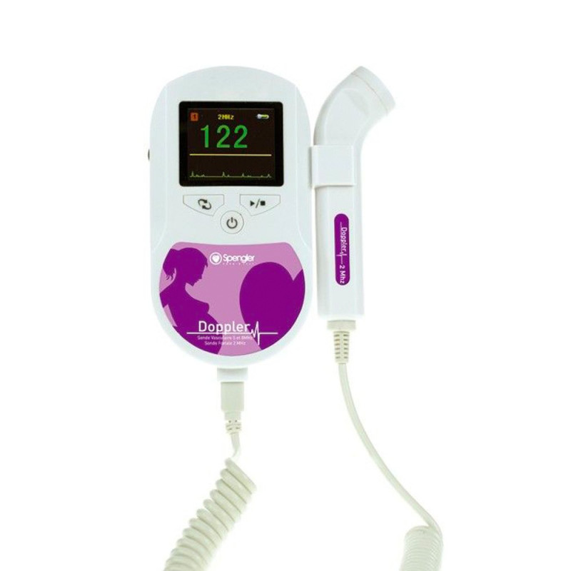 Doppler fœtal SPENGLER écran LCD couleur avec sonde 2 MHz Doppler fœtal SPENGLER écran LCD couleur avec sonde 2 MHz