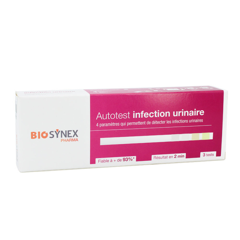 Autotest urinaire 4 paramètres BIOSYNEX - kit 3 tests