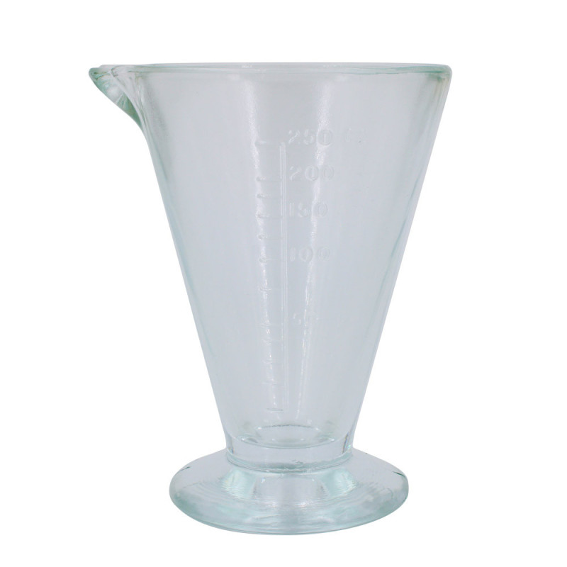 Verre à pied gradué 250 ml SANS MARQUE