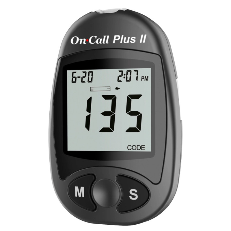 Glucomètre On Call Plus II ACON kit complet mesure 5 s Glucomètre On Call Plus II ACON kit complet mesure 5 s