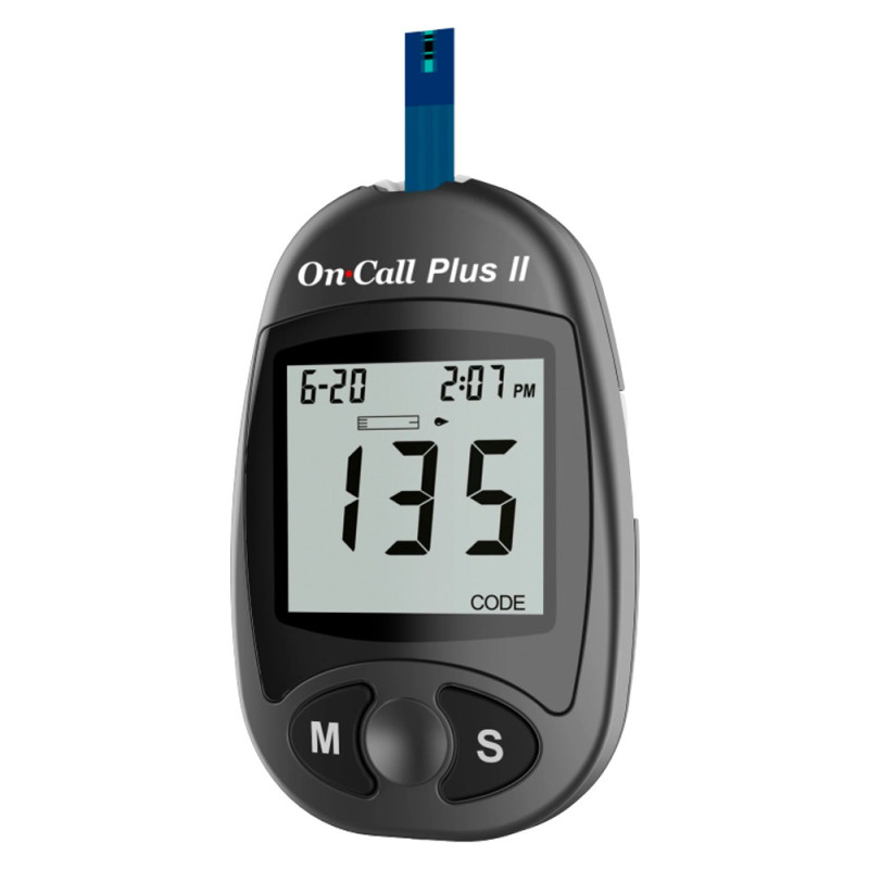 Glucomètre On Call Plus II ACON kit complet mesure 5 s Glucomètre On Call Plus II ACON kit complet mesure 5 s